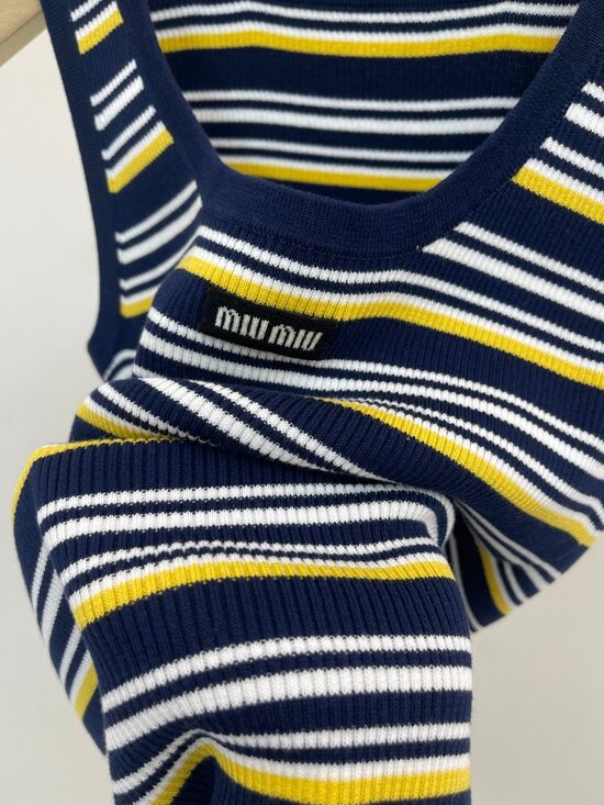 Miu Miu Orange Striped Camisole